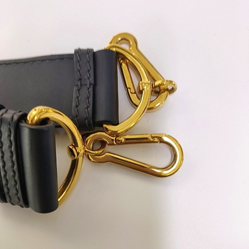 DIOR 30 Montaigne 藍色帆布老花蒙田包斜挎包單肩包 金色五金 可拆卸肩帶-11