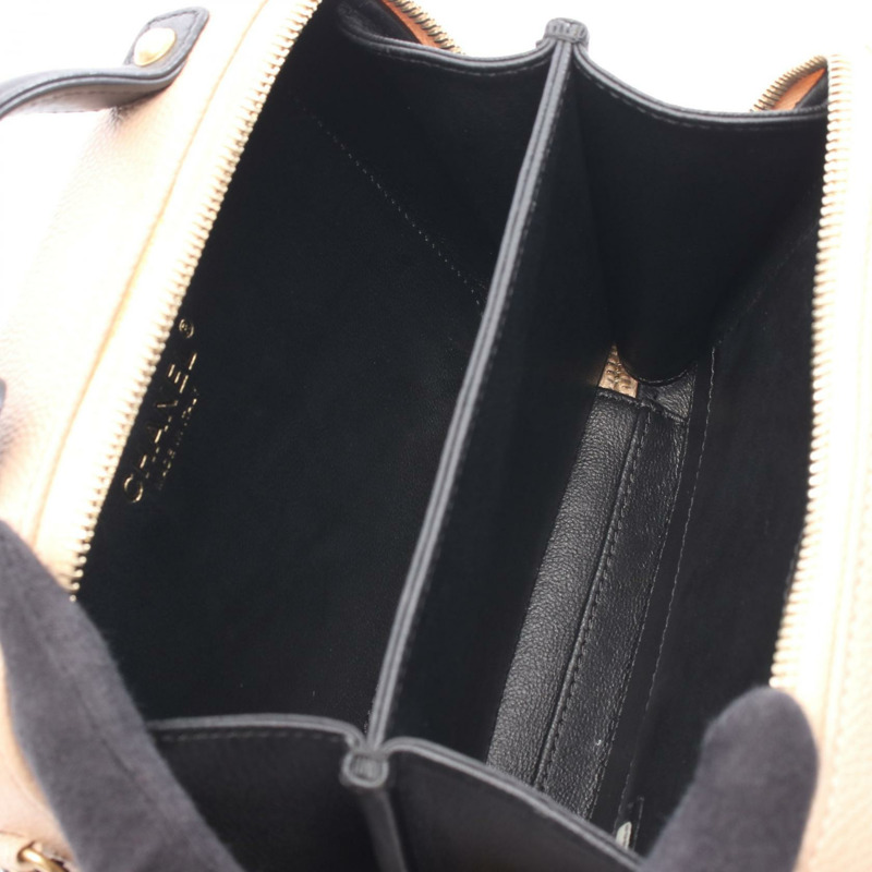 CHANEL CC 金銀絲細工化妝包 單肩包 手袋 A93343 皮革 粉紅色 GHW 二手-2