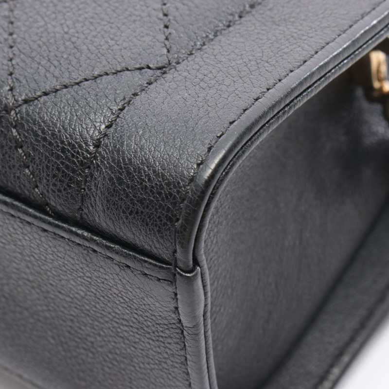 香奈兒 (CHANEL) Matelasse 斜挎肩包 A93731,黑色小牛皮,二手,金色五金-6