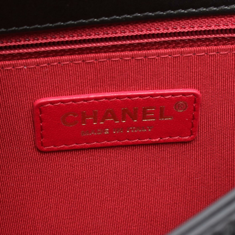 香奈兒 (CHANEL) 絎縫鏈條單背包 AS3001 羊皮黑色金色五金二手女士 CC-3