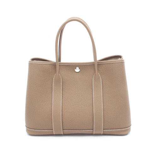 愛馬仕花園派對TPM托特包，Negonda皮革，棕色/灰褐色，二手，K SHW