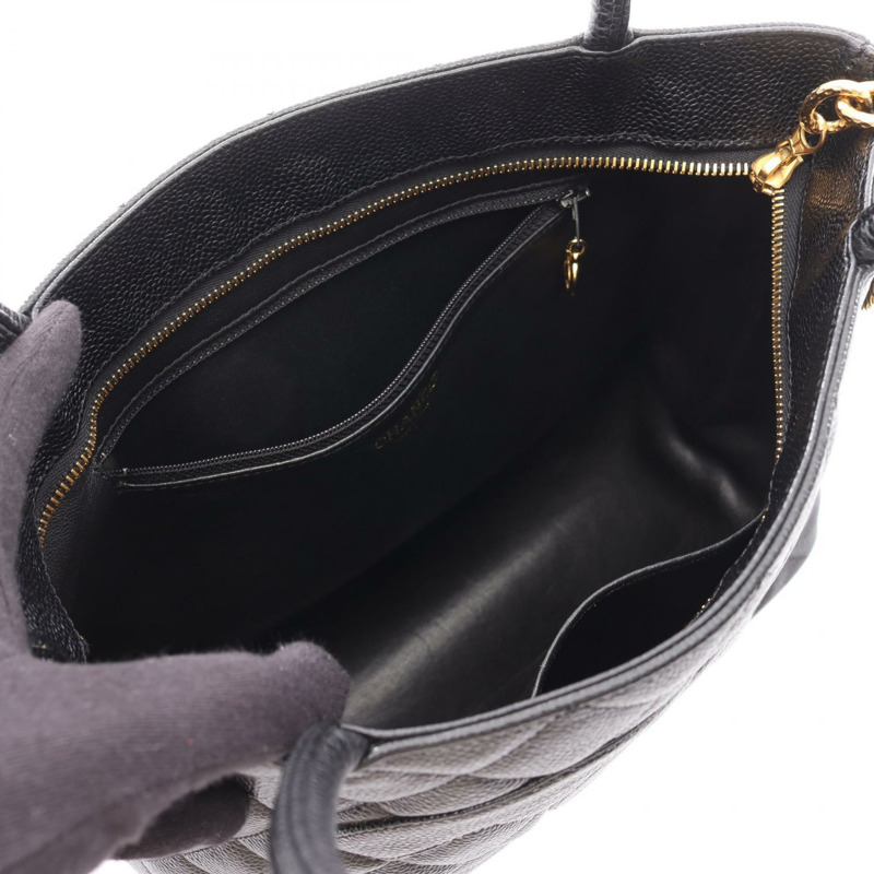 香奈兒 (CHANEL) Medallion 手提包,小牛皮材質,金色五金,黑色,二手,女士款-2