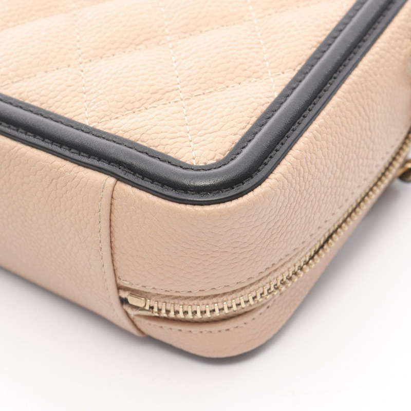 香奈兒 CC 鏤空絎縫鏈條斜挎單肩包,粉紅色小牛皮,金色五金-6