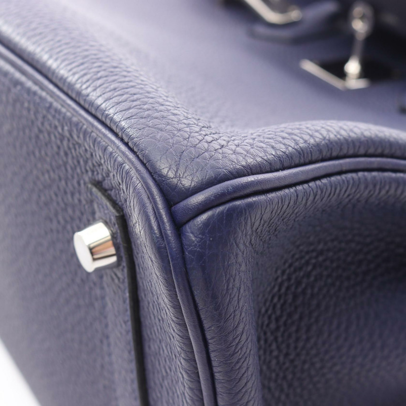 愛馬仕 Birkin 30 手提包,C Togo 皮革,藍色墨色,二手,帶五金配件-6