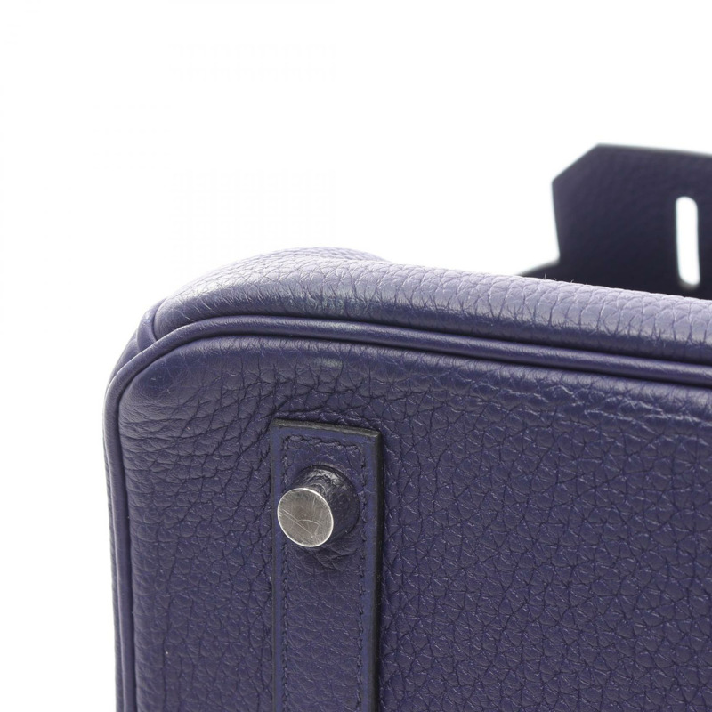 愛馬仕 Birkin 30 手提包,C Togo 皮革,藍色墨色,二手,帶五金配件-7