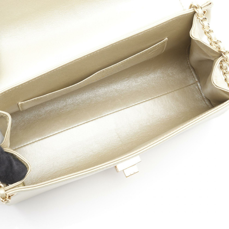 香奈兒 2.55 巧克力色鏈條單肩包,羊皮材質,金色五金,二手。-2