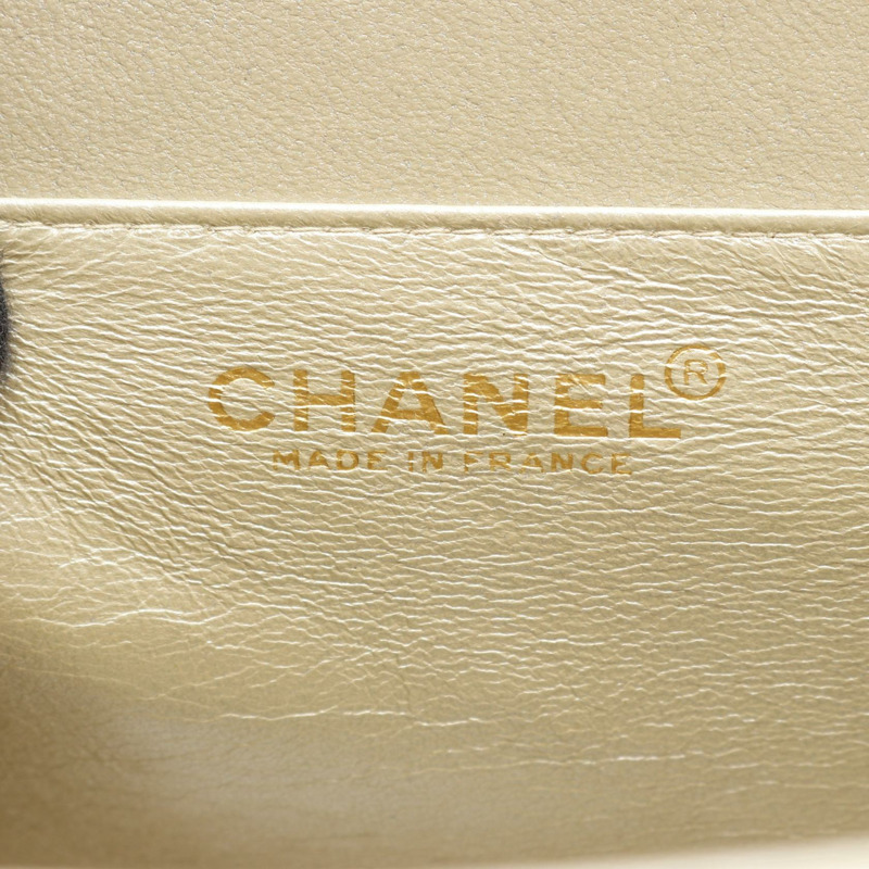 香奈兒 2.55 巧克力色鏈條單肩包,羊皮材質,金色五金,二手。-3