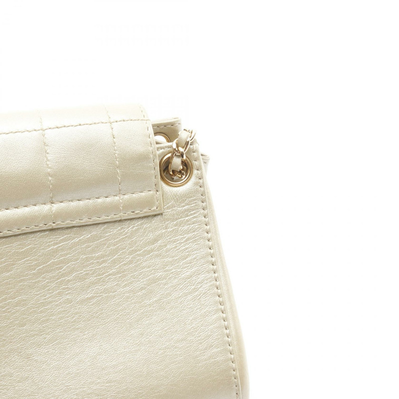 香奈兒 2.55 巧克力色鏈條單肩包,羊皮材質,金色五金,二手。-9