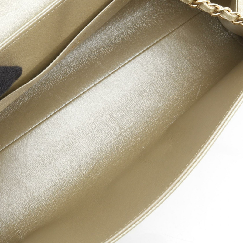 香奈兒 2.55 巧克力色鏈條單肩包,羊皮材質,金色五金,二手。-11