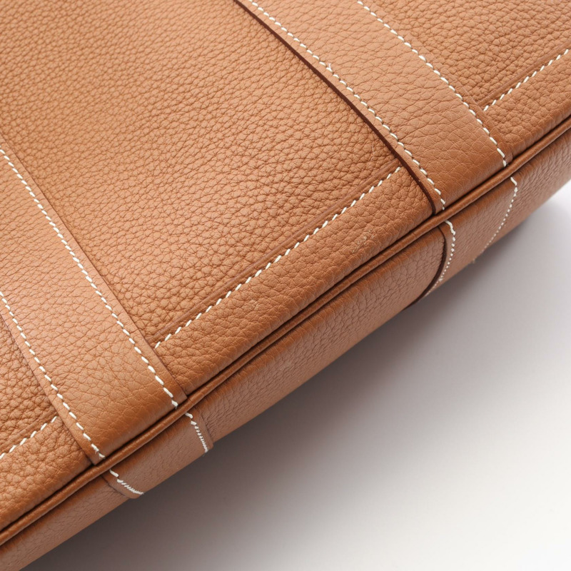 愛馬仕花園派對TPM手提包,Z Negonda皮革,金色棕色,二手-5