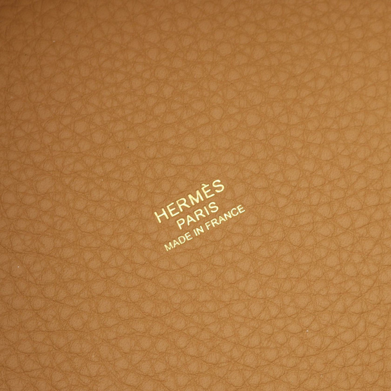 愛馬仕 Picotin Lock PM 水桶包,配 Taurillon Clemence 皮革,餅乾色,金色五金配件-3