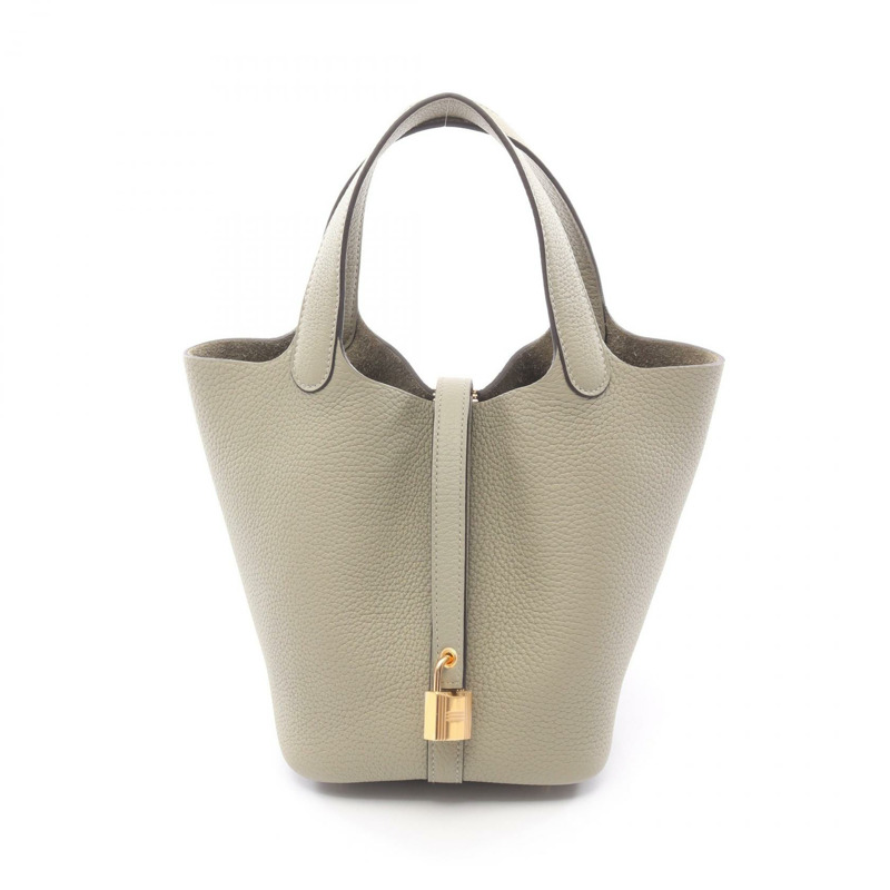 愛馬仕 Picotin Lock PM 水桶包 K Taurillon Clemence Sauge GHW-0