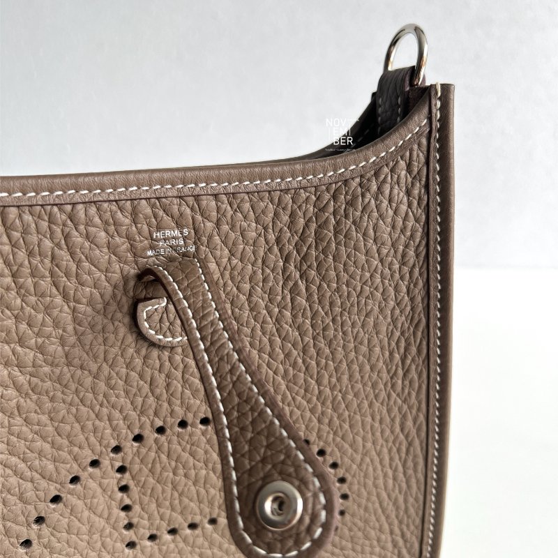 閒置新✨ Hermès 愛馬仕 Evelyne Mini 大象灰銀釦 一代-3