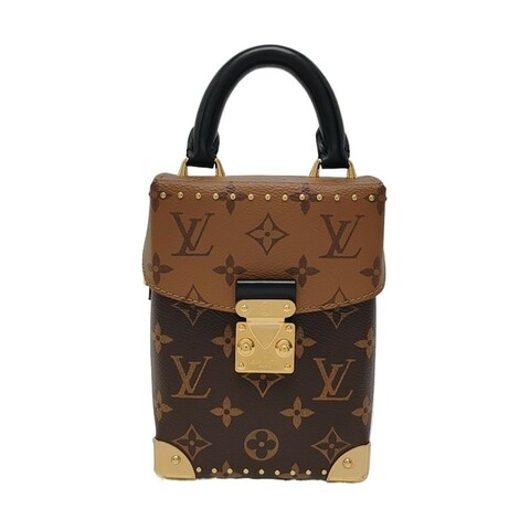 LOUIS VUITTON CAMERA BOX 棕色塗層帆布老花單肩包手提 金色五金 2條可拆卸肩帶 9.9新