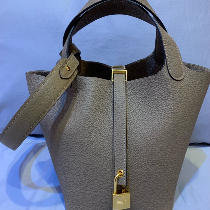 Hermès Picotin 18 威瑪犬色+金扣 B刻 稀有TM皮 更精緻更挺-0