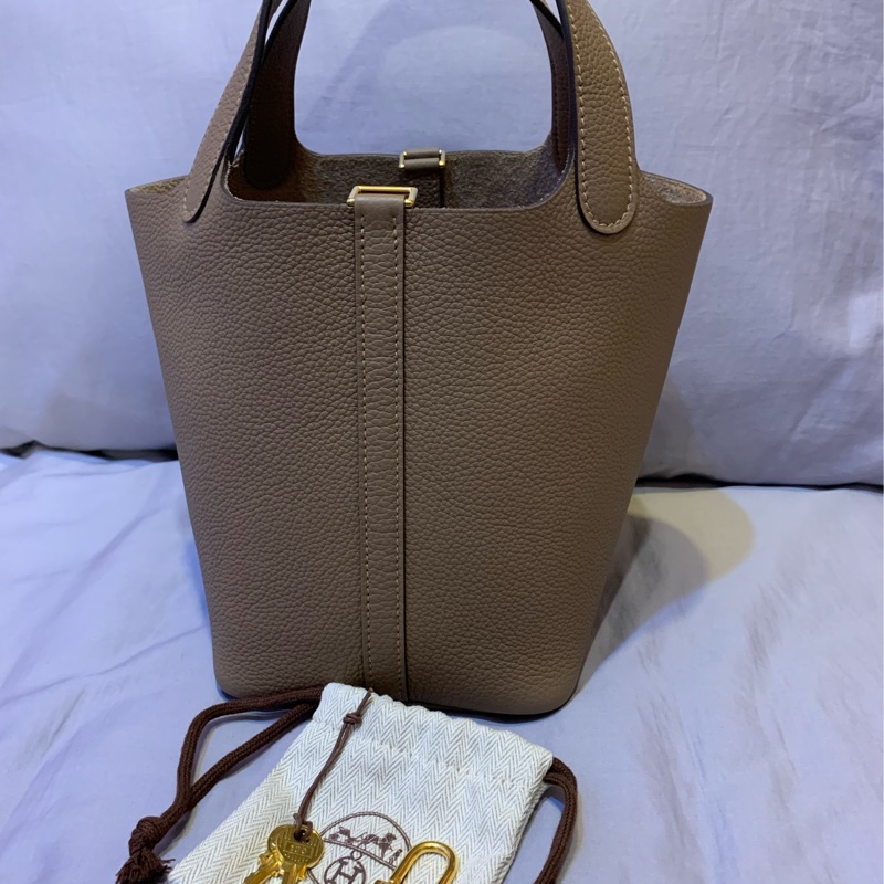 Hermès Picotin 18 威瑪犬色+金扣 B刻 稀有TM皮 更精緻更挺-2