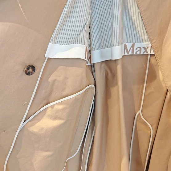 🎉新品好折扣✨Max Mara The Cube Trench Midi 雙排扣防潑水中長風衣 駝色 DE34/36/38/40-11