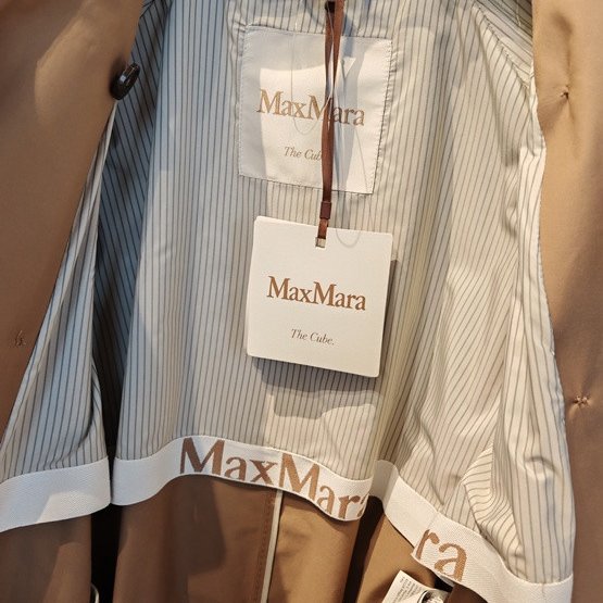 🎉新品好折扣✨Max Mara The Cube Trench Midi 雙排扣防潑水中長風衣 駝色 DE34/36/38/40-13