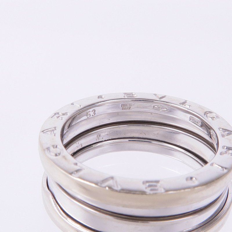 BVLGARI 18K白金B.zero1 3 Band Ring戒指Bvlgari#53/US#6.25-4