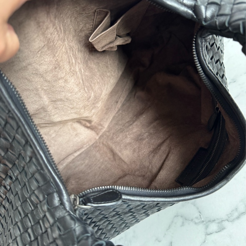 Bv 黑色編織大肩背包-6