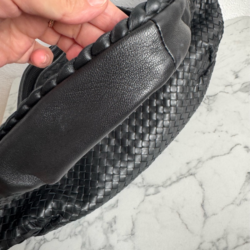 Bv 黑色編織大肩背包-7