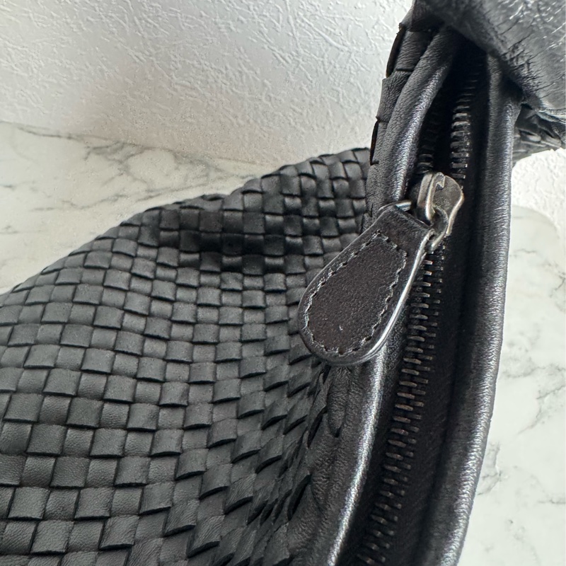 Bv 黑色編織大肩背包-8