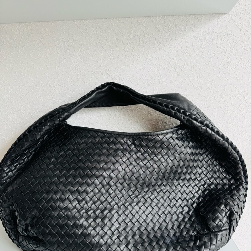 Bv 黑色編織大肩背包-13