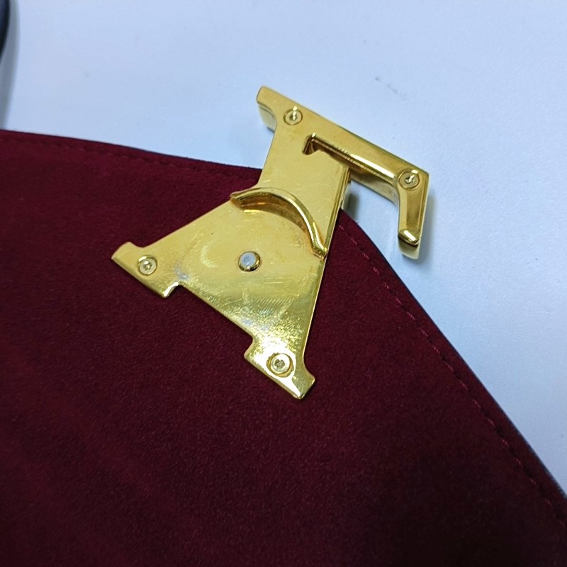 LOUIS VUITTON PASSY 棕色塗層帆布老花單肩包斜挎包 金色五金-9