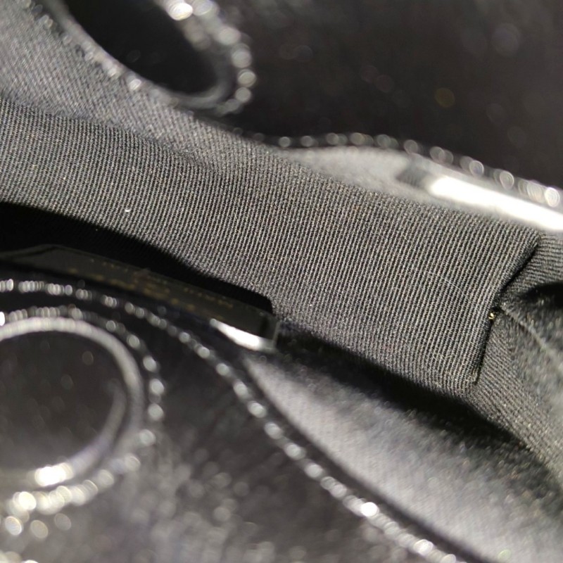 CHANEL CHANEL 31超迷你 黑色羊皮菱格紋絎縫天貓精靈斜挎包手提包單肩包 金色五金-8