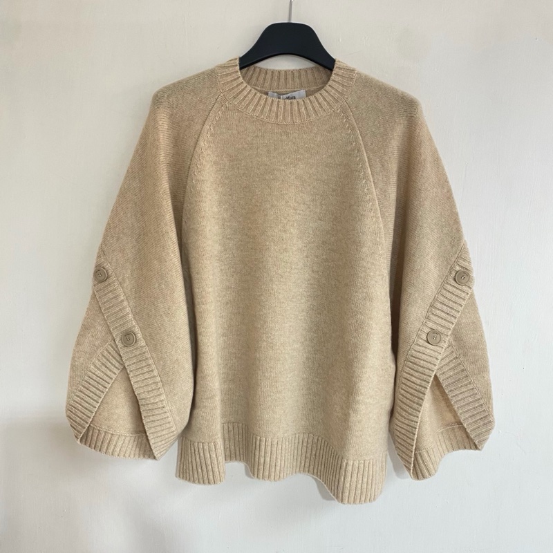 2025 新一季MaxMara -Ampex蝙蝠袖毛衣 OS 版 駝色 XS S M碼-0