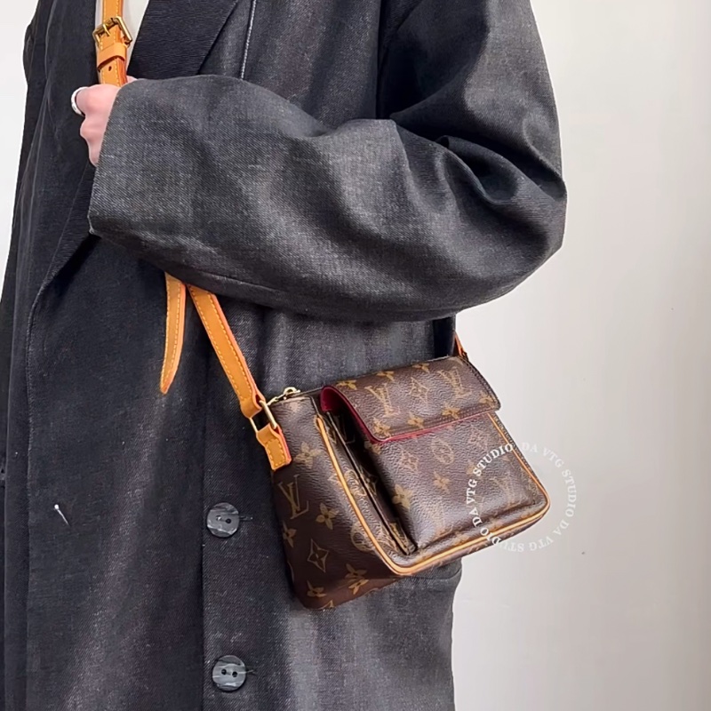 🌷Louis Vuitton 豆腐包|經典花紋✦fufu style 精品✦ 氣質款|LV豆腐包.LV協背包-9