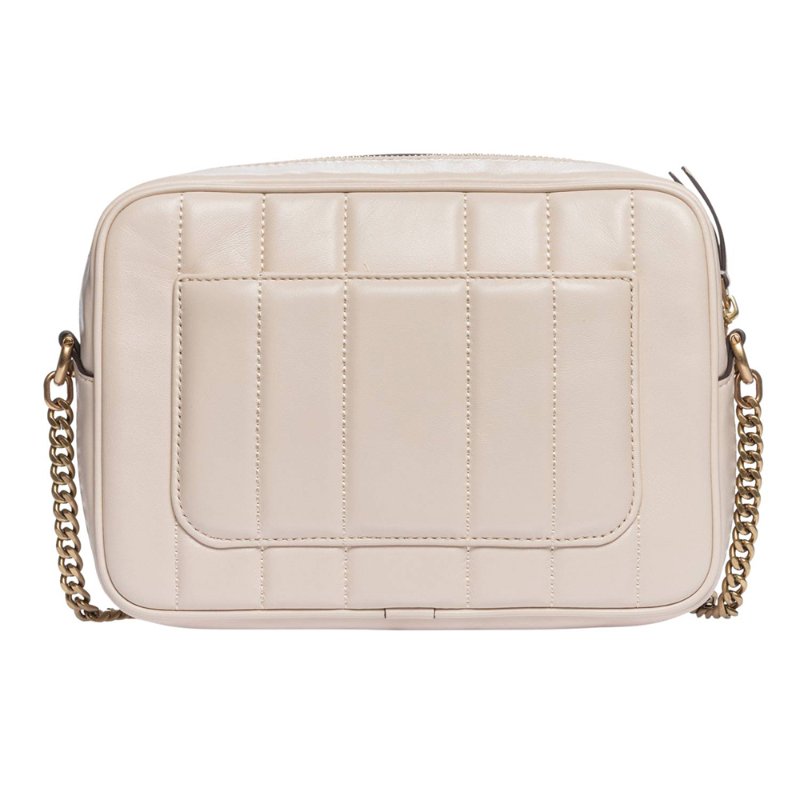 【TORY BURCH】銜縫皮革相機包-香草白-1