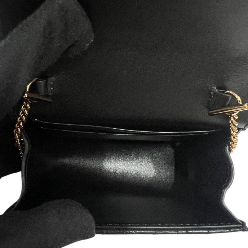 【美收精品】Versace黑色皮革小肩背包 4-358-5