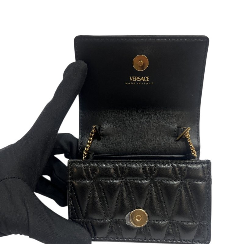 【美收精品】Versace黑色皮革小肩背包 4-358-6