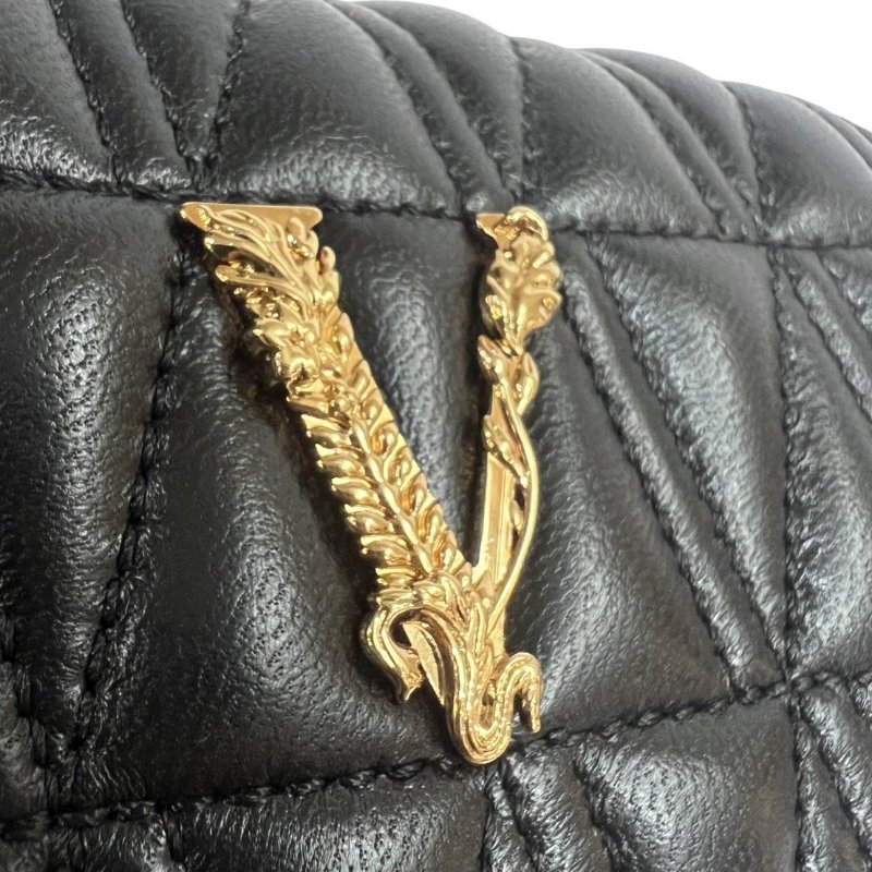 【美收精品】Versace黑色皮革小肩背包 4-358-7