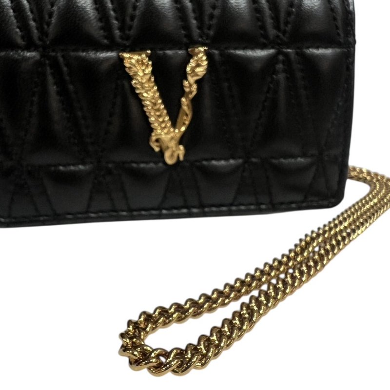 【美收精品】Versace黑色皮革小肩背包 4-358-14