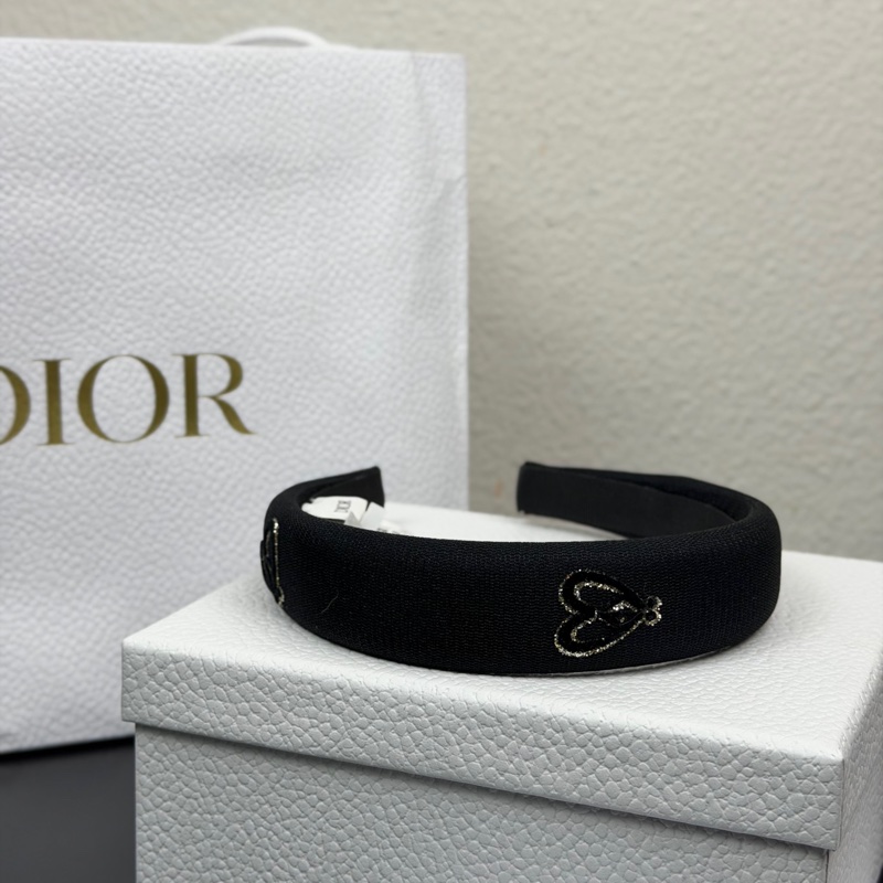 DIOR CD心形圖案 發箍-1