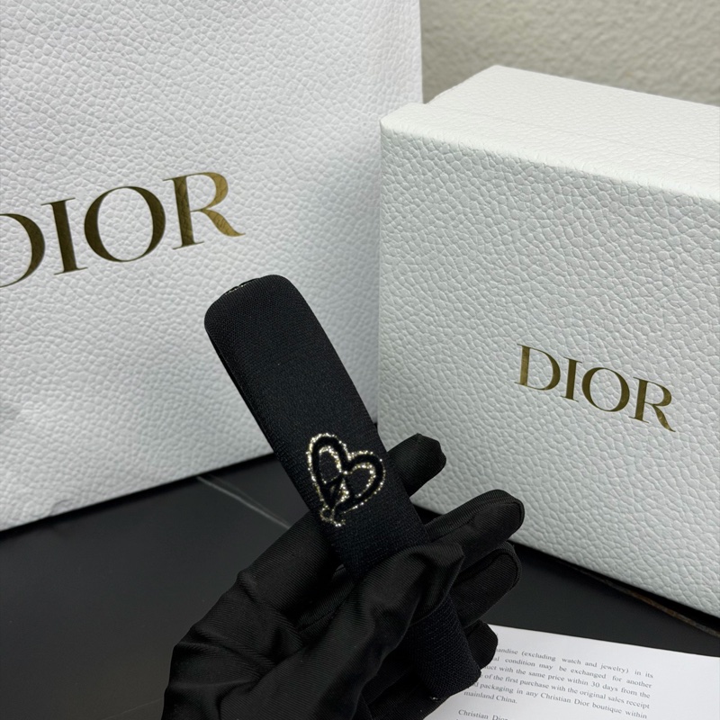 DIOR CD心形圖案 發箍-3