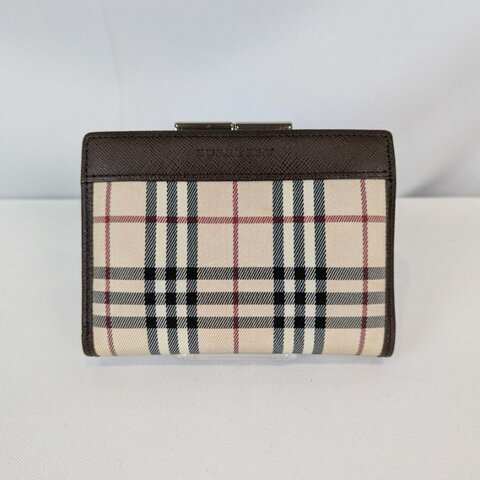 莉亞精品♡Burberry 經典格紋零錢袋短夾 近新閒置