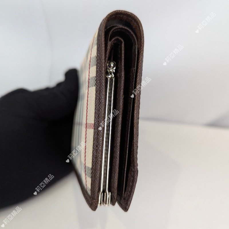 莉亞精品♡Burberry 經典格紋零錢袋短夾 近新閒置-4