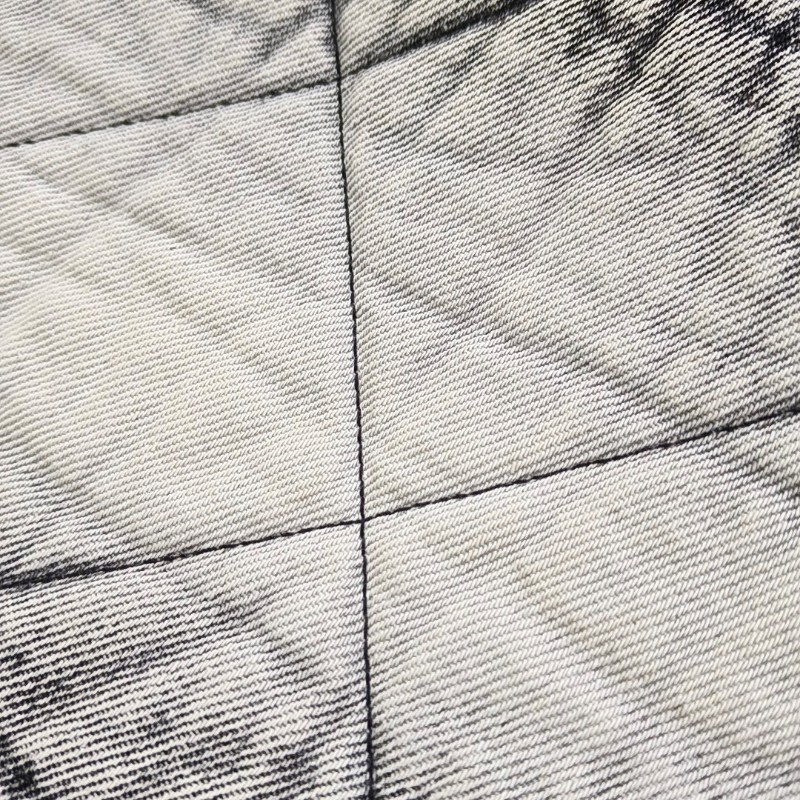 CHANEL CHANEL 19 黑色牛仔布菱格紋絎縫單肩包 金色銀色釘色五金-8