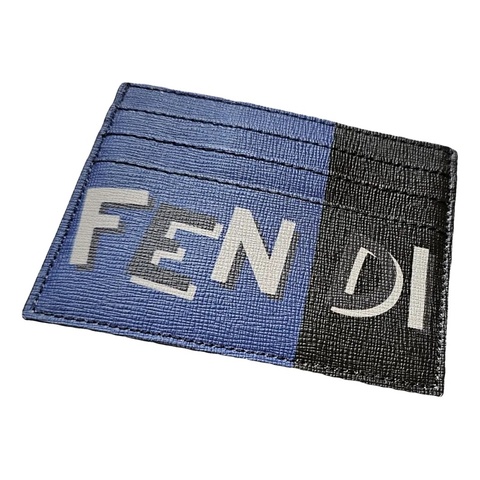 Fendi 藍黑撞色造型款卡夾