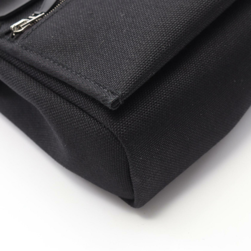 愛馬仕 Herbag Zip Mini 單肩包 086430CK 帆布皮革 黑色 SHW 二手 W-5