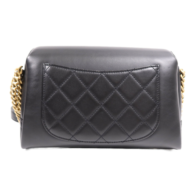 CHANEL 牛皮皮革Chain Shoulder Bag金扣鏈帶肩背袋-1