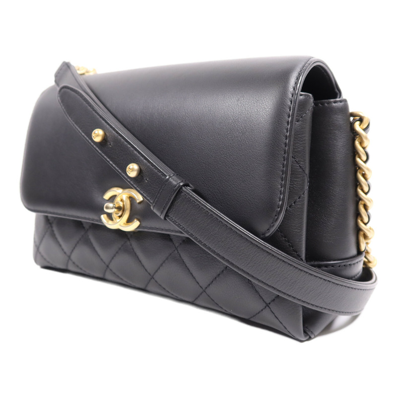 CHANEL 牛皮皮革Chain Shoulder Bag金扣鏈帶肩背袋-2