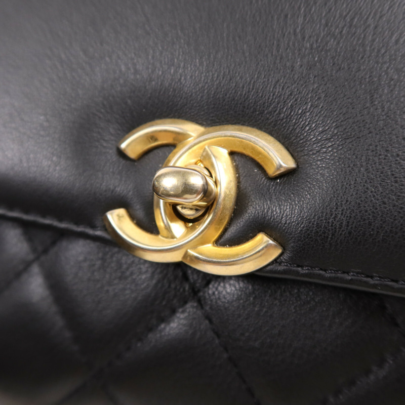 CHANEL 牛皮皮革Chain Shoulder Bag金扣鏈帶肩背袋-14