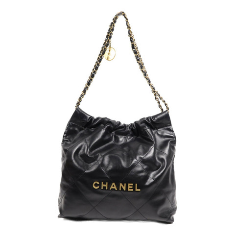 CHANEL 牛皮皮革Chanel 22 Medium金扣鏈帶肩背袋