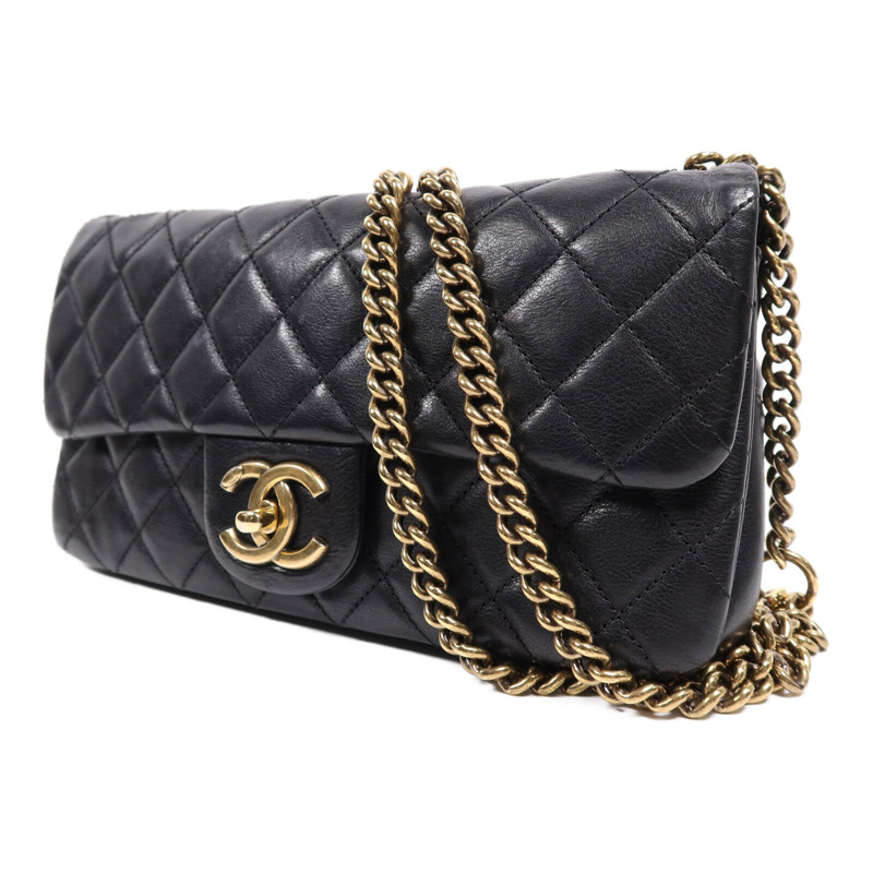 CHANEL 牛皮皮革Chain Shoulder Bag金扣鏈帶肩背袋-2