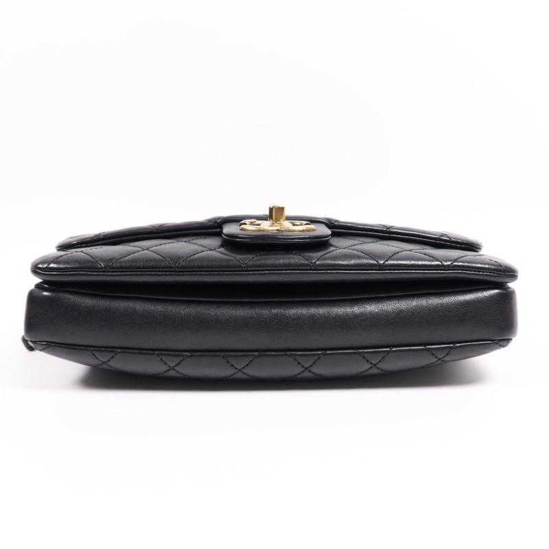 CHANEL 牛皮皮革Chain Shoulder Bag金扣鏈帶肩背袋-3