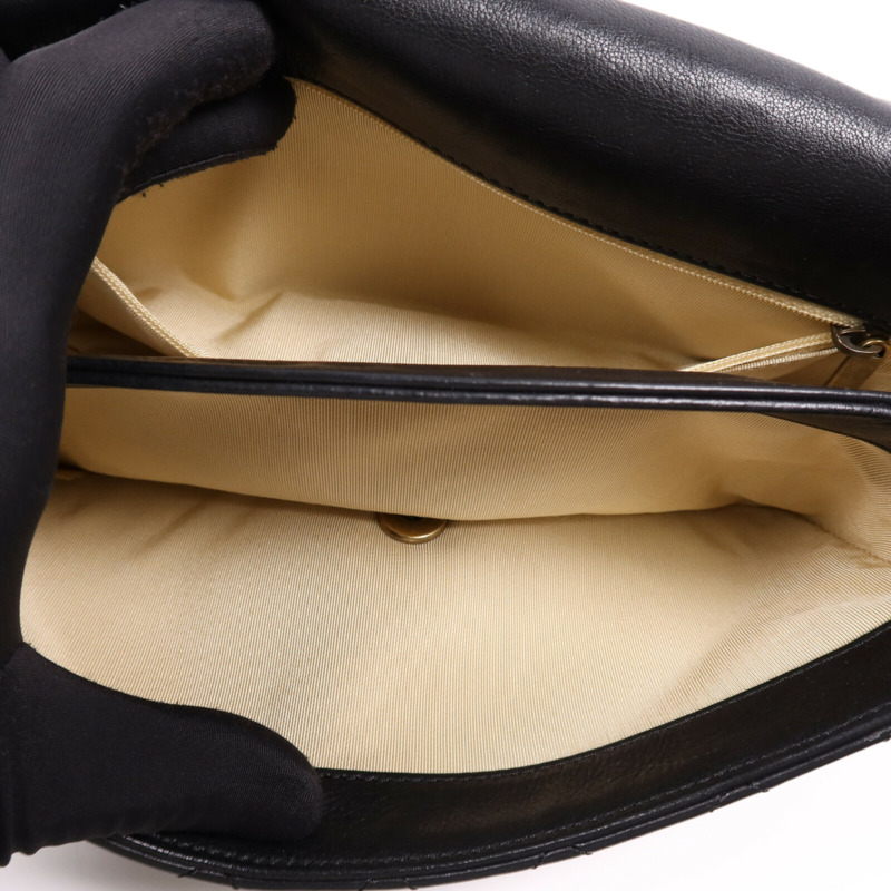 CHANEL 牛皮皮革Chain Shoulder Bag金扣鏈帶肩背袋-4